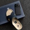 Dép Francis Mantini Darrel Premier Cross Strap Leather Navy Cream - NEW SUMMER