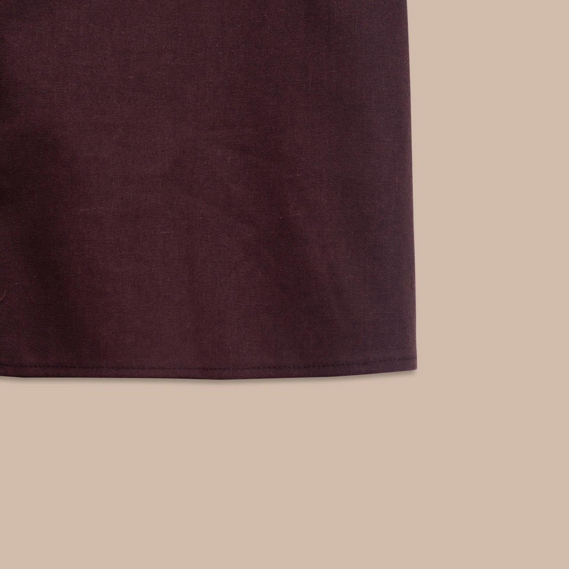 Áo Sơ Mi Tay Ngắn Francis Mantini Short Sleeve Dark Brown - Ảnh 3