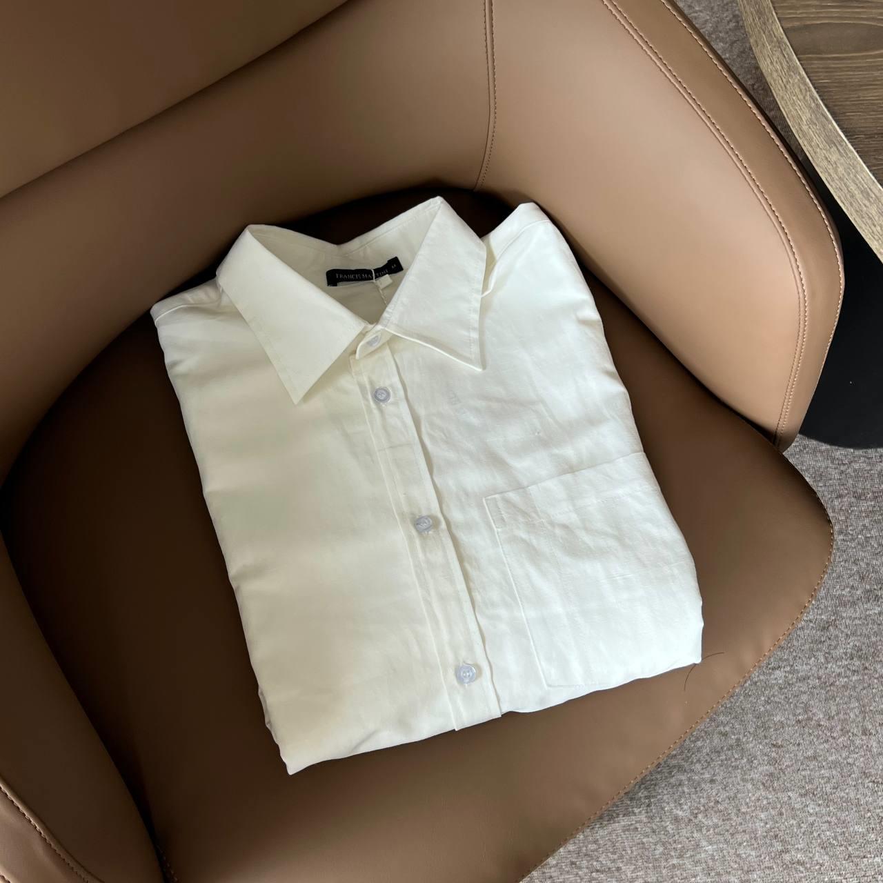 Áo Sơ Mi Tay Ngắn Francis Mantini Short Sleeve Cloud White - HÀNG MỚI VỀ - Ảnh 5