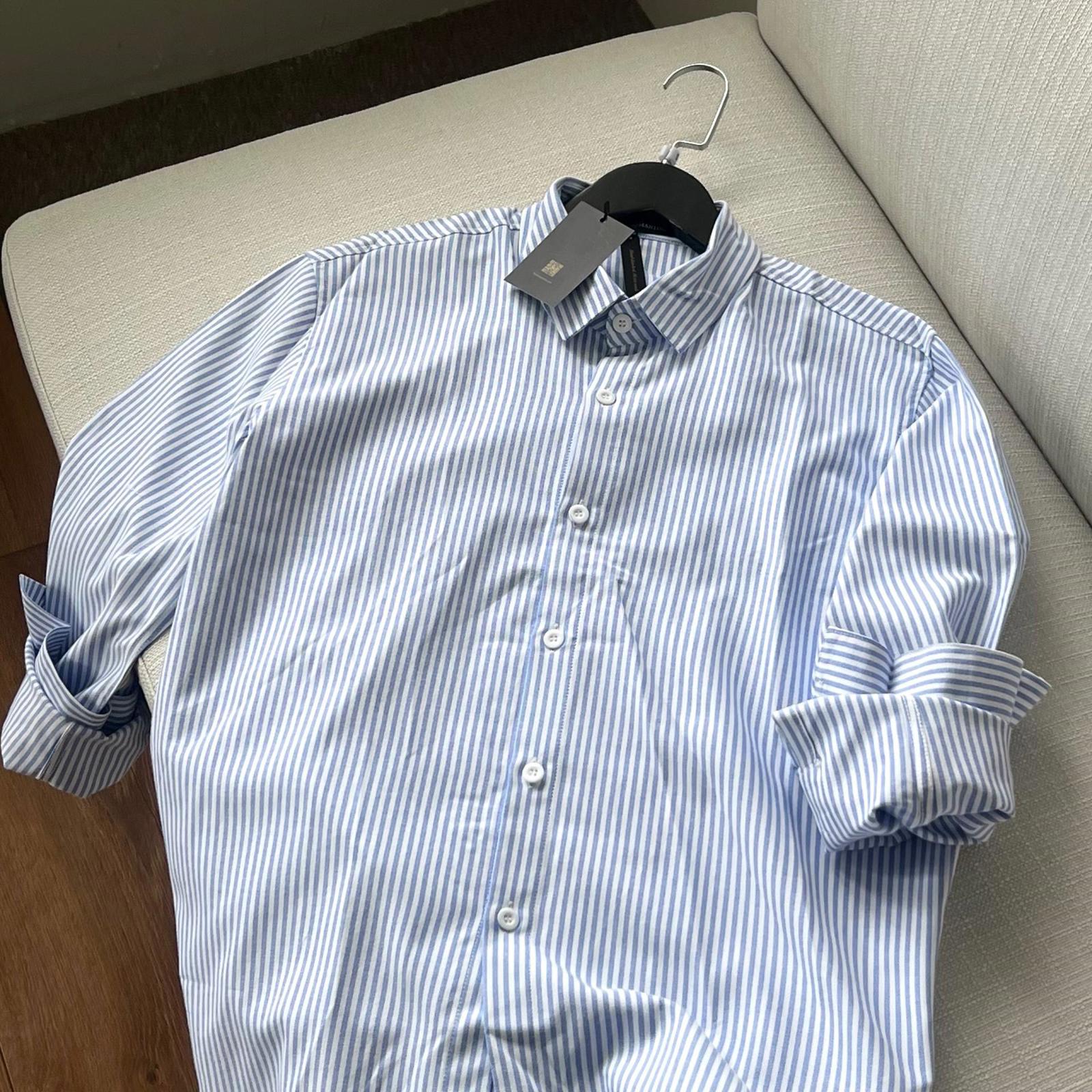 Áo Sơ Mi Tay Dài Francis Mantini Long Sleeve '' Blue '' - Ảnh 13