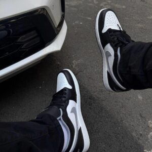 Alternative view of Giày Nike Air Jordan 1 Low Black Medium Grey (Smoke v3) [553558 040] - HÀNG MỚI VỀ