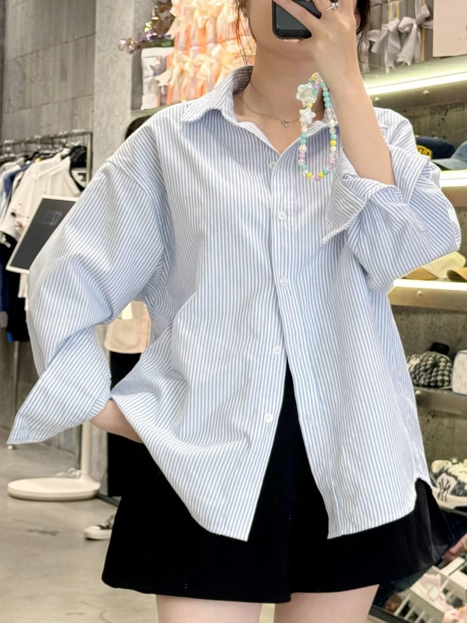 Áo Sơ Mi Tay Dài Francis Mantini Long Sleeve '' Blue '' - Ảnh 5