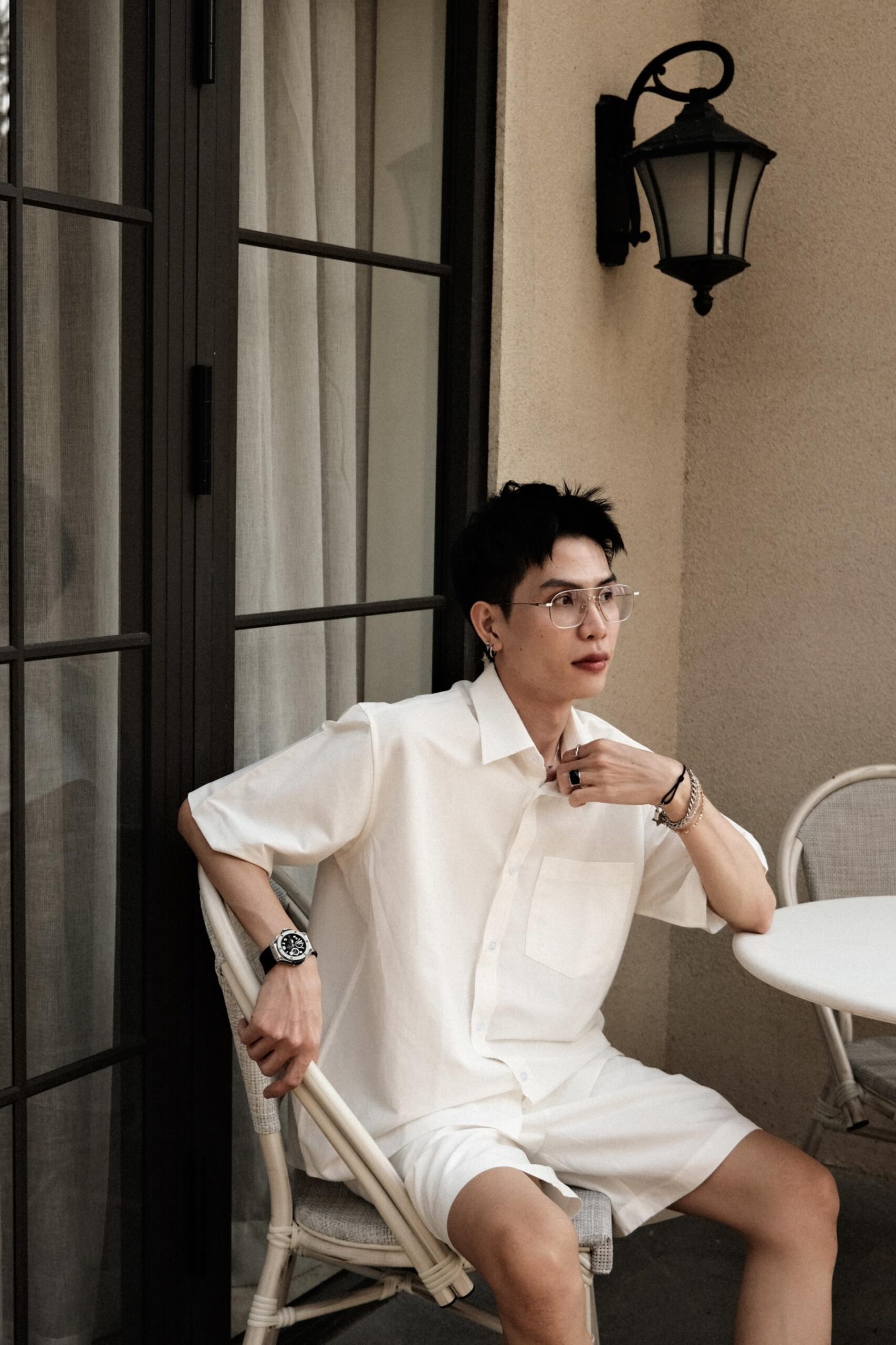 Áo Sơ Mi Tay Ngắn Francis Mantini Short Sleeve Cloud White - HÀNG MỚI VỀ - Ảnh 3