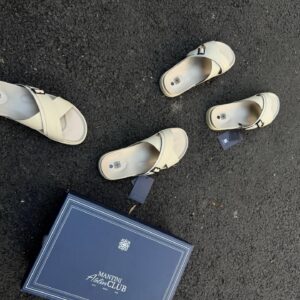 Alternative view of Dép Francis Mantini Darrel Premier Cross Strap Leather Cream V2 [24290CR] - HÀNG MỚI VỀ