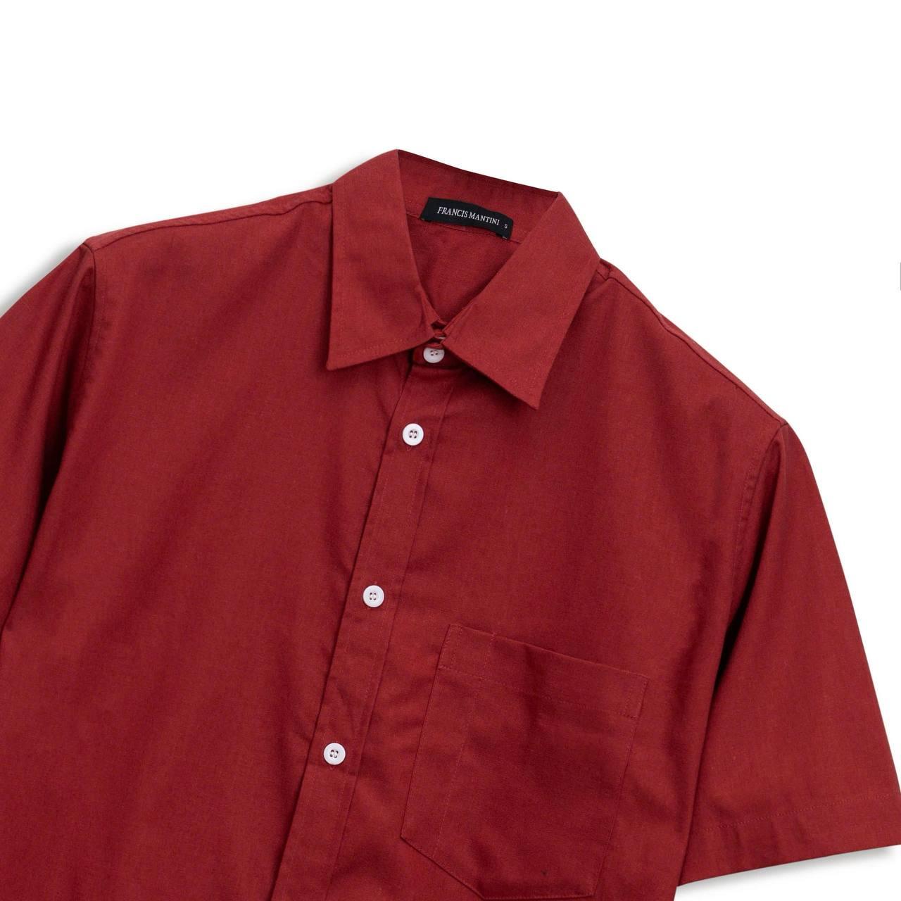 Áo Sơ Mi Tay Ngắn Francis Mantini Short Sleeve Red Brown - HÀNG MỚI VỀ - Ảnh 8