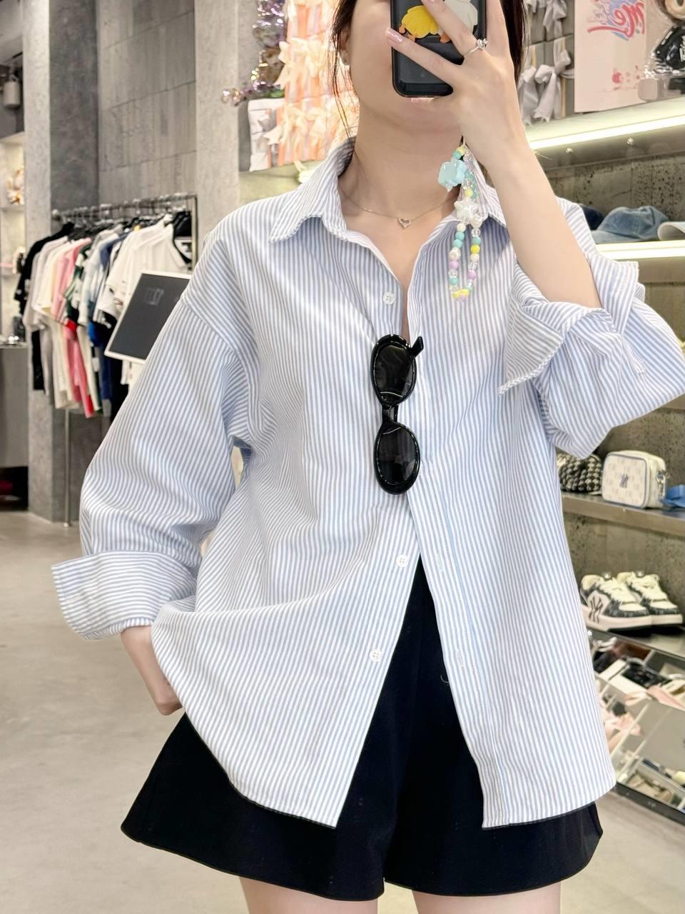 Áo Sơ Mi Tay Dài Francis Mantini Long Sleeve '' Blue '' - Ảnh 4