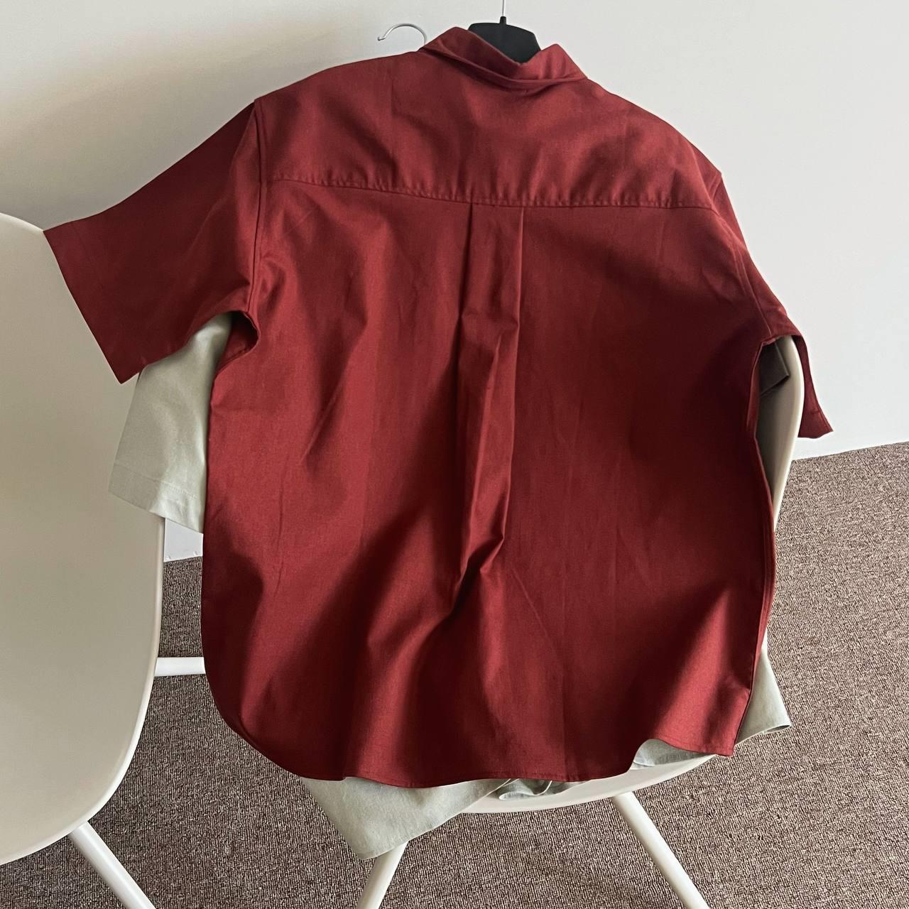 Áo Sơ Mi Tay Ngắn Francis Mantini Short Sleeve Red Brown - HÀNG MỚI VỀ - Ảnh 3