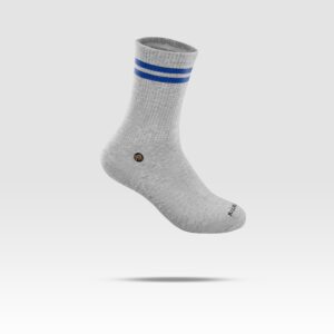 Vớ Francis Mantini Marl Knit Striped Accent Crew Socks ( 3 Pairs ) "Grey/Royal Blue"