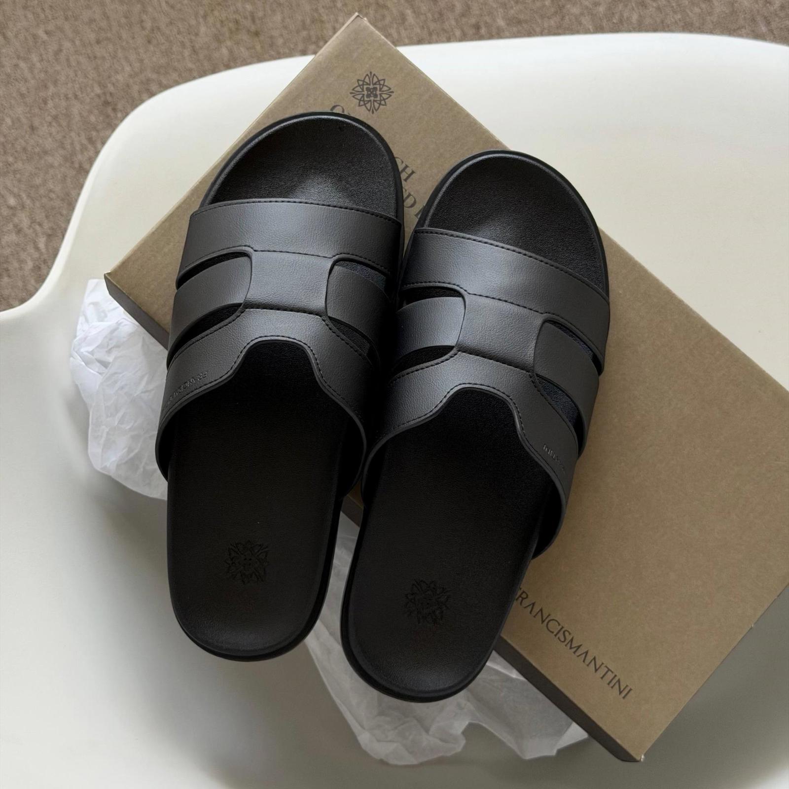 Dép Francis Mantini Velar Royale Black