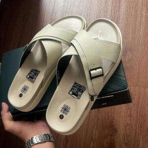 Dép Francis Mantini Darrel Premier Cross Strap Leather Cream V2 [24290CR] - HÀNG MỚI VỀ