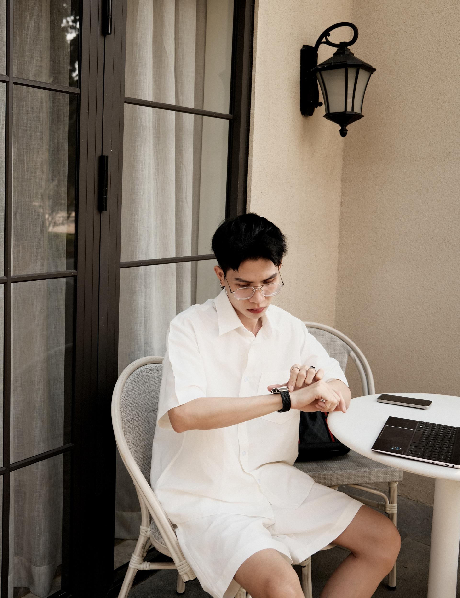 Áo Sơ Mi Tay Ngắn Francis Mantini Short Sleeve Cloud White - HÀNG MỚI VỀ - Ảnh 2