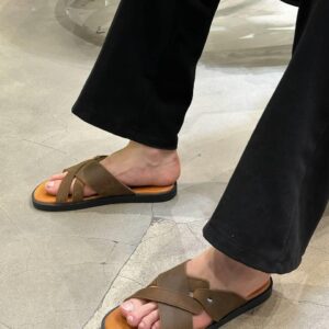 Alternative view of Dép Francis Mantini Full Grain Leather Crossover Sandal Brown