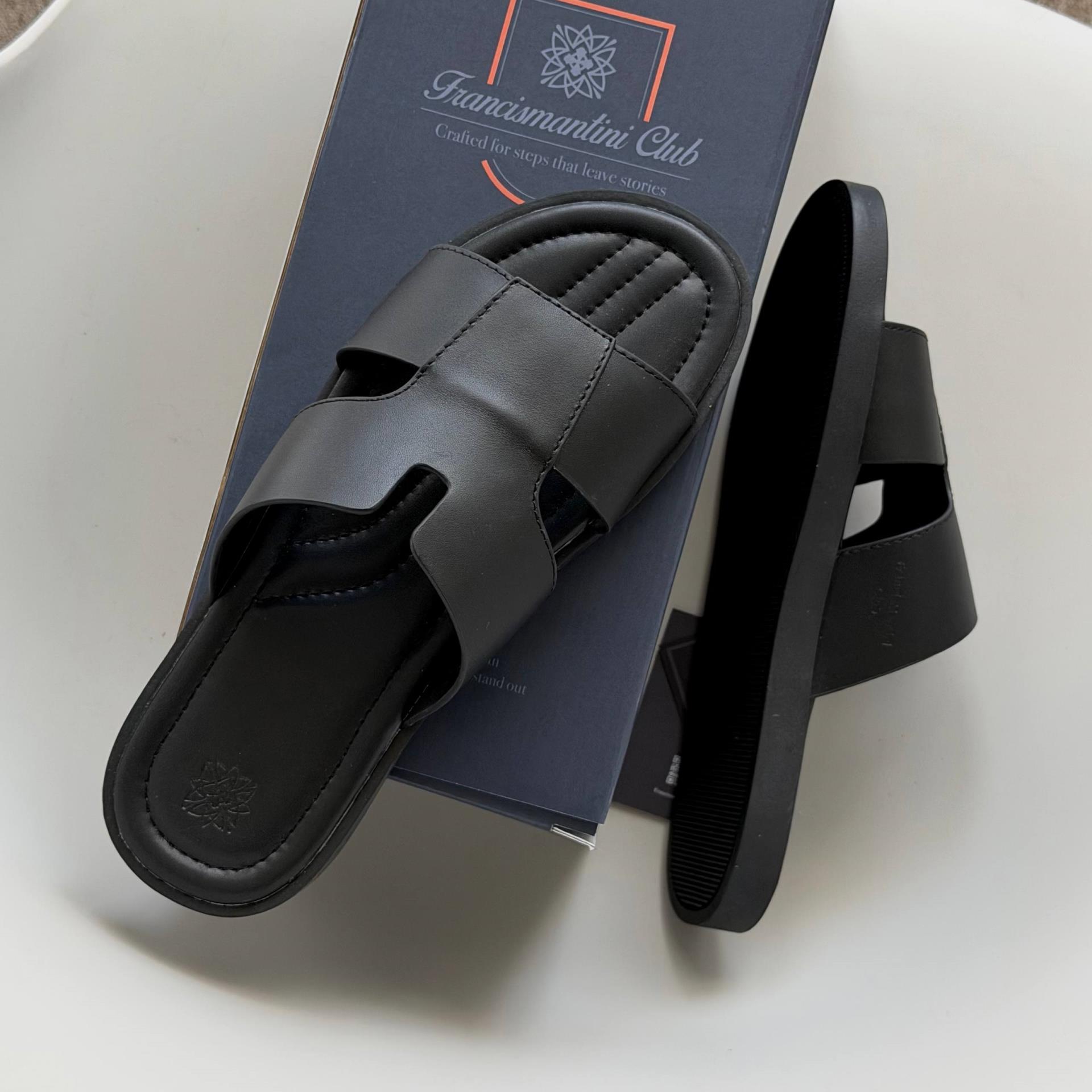 Dép Francis Mantini Royal Black Signature (HÀNG MỚI VỀ) - Ảnh 6