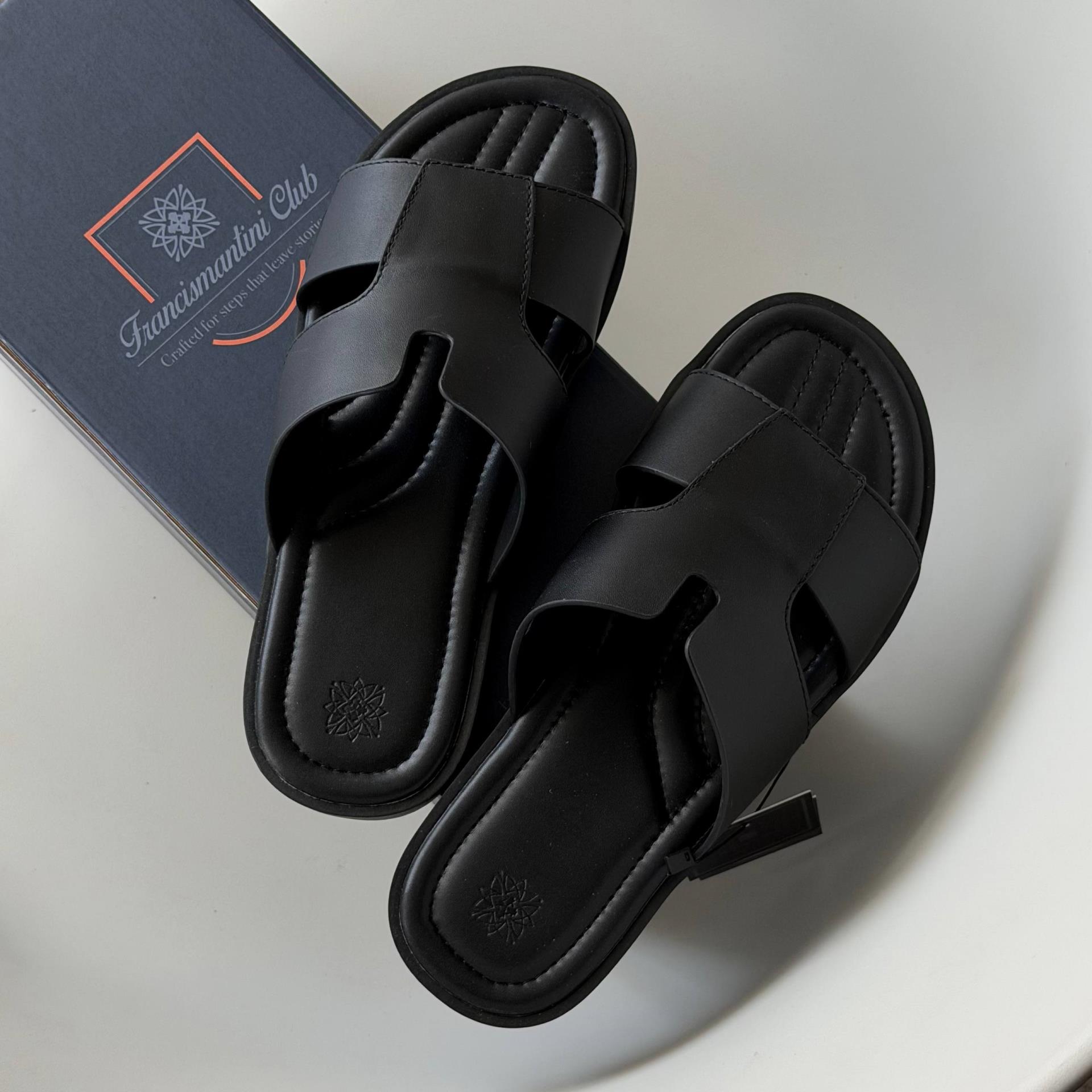 Dép Francis Mantini Royal Black Signature (HÀNG MỚI VỀ)
