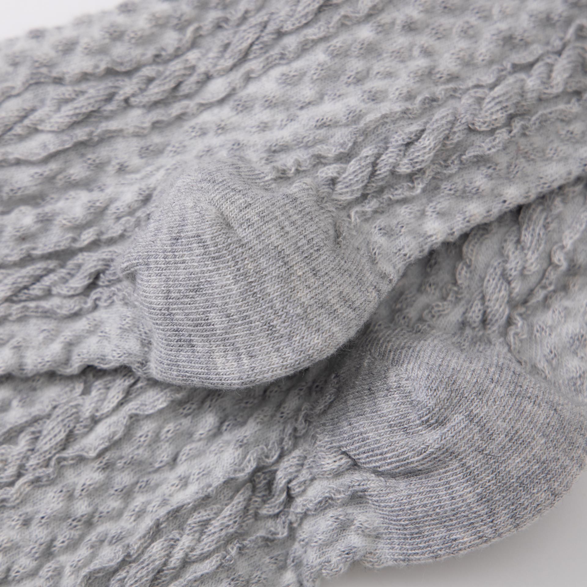 Vớ Francis Mantini Textured Knit Ribbon Accent Crew Socks ( 3 Pairs ) " Grey/Pink " - Ảnh 2