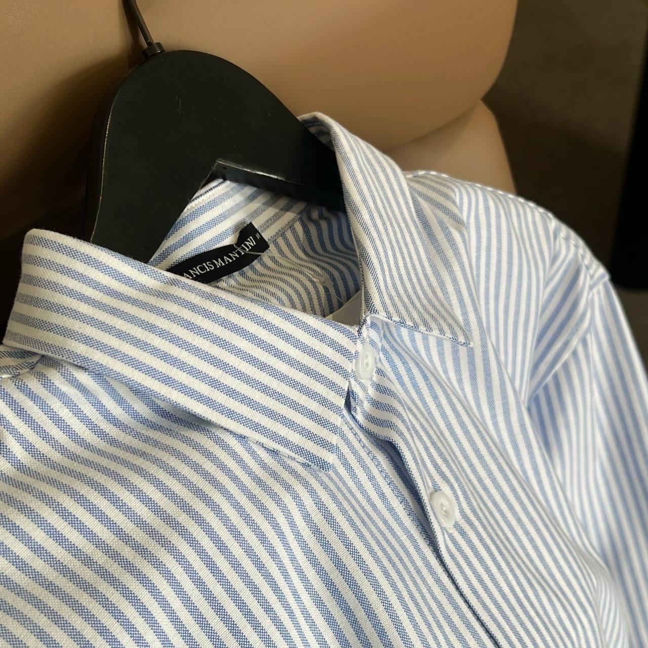 Áo Sơ Mi Tay Dài Francis Mantini Long Sleeve '' Blue '' - Ảnh 2