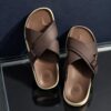 Dép Francis Mantini Darrel Premier Cross Strap Leather Chocolate [24098CL] - HÀNG MỚI VỀ