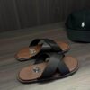 Dép Francis Mantini Cross Strap Muler Cafe