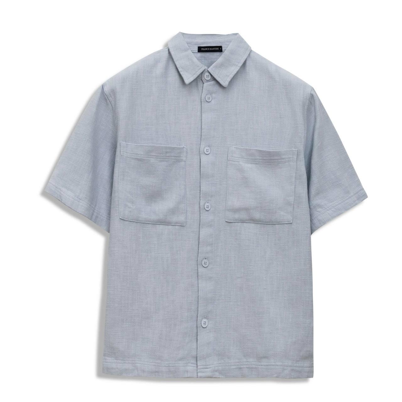 Áo Sơ Mi Tay Ngắn Francis Mantini Short Sleeve Light Blue - HÀNG MỚI VỀ