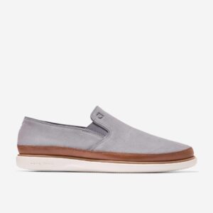 Alternative view of Giày Tây Cole Haan Men's GrandPro Strawpoint Twin Gore Loafers ''Grey'' [C41875] - V - EXTRA SALE