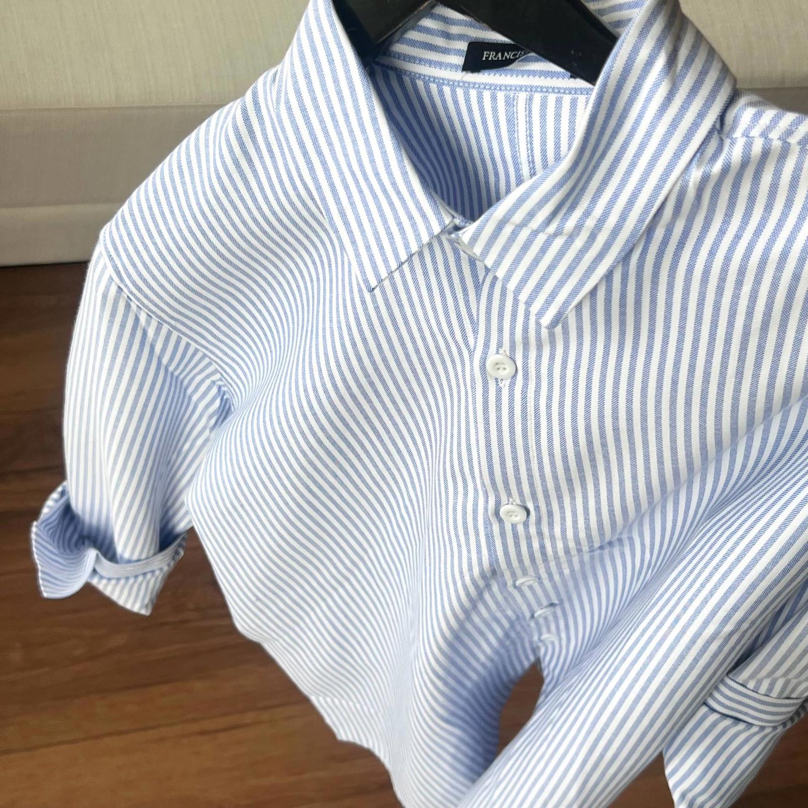Áo Sơ Mi Tay Dài Francis Mantini Long Sleeve '' Blue '' - Ảnh 12