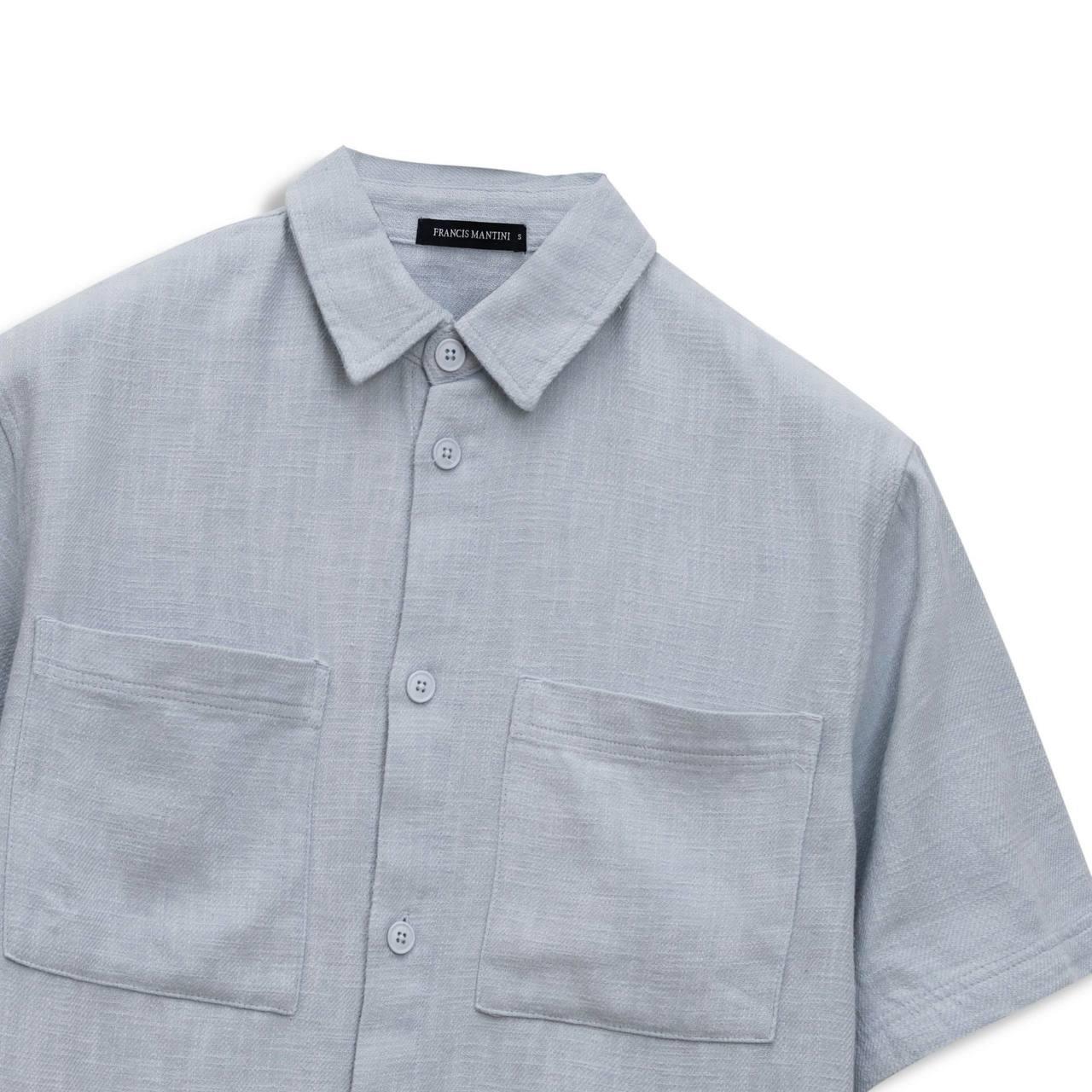 Áo Sơ Mi Tay Ngắn Francis Mantini Short Sleeve Light Blue - HÀNG MỚI VỀ - Ảnh 3
