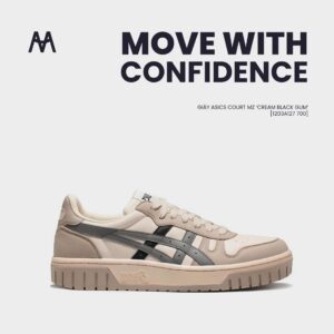 Giày Asics Court MZ ‘Cream Black Gum’  [1203a127 700] - HÀNG MỚI VỀ