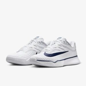 Giày Nike Court Air Zoom Vapor Pro 3 Premium HC ‘'White Midnight Navy’' [HJ6771 100] Training / Pickleball / Tennis - HÀNG MỚI VỀ